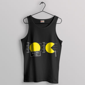 8-Bit Outlaw Pac-Man's Mugshot Black Tank Top
