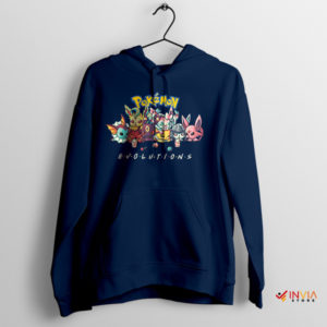 90s Flashback Eevee Evolution Navy Hoodie