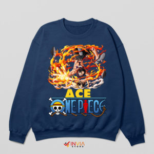 Ace of Flames One Piece Manga Navy Sweatshirt