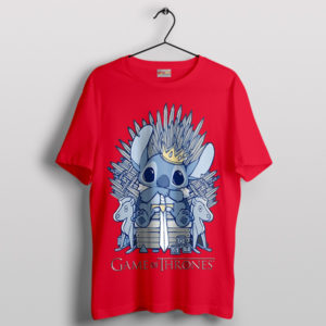 Adorable Stitch on the Iron Throne Red T-Shirt