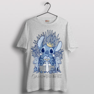 Adorable Stitch on the Iron Throne Sport Grey T-Shirt