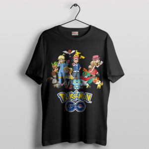 Adventure Ash Pokemon And Friends Black T-Shirt