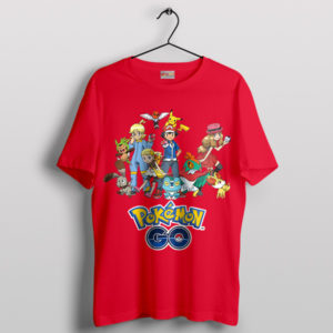 Adventure Ash Pokemon And Friends Red T-Shirt