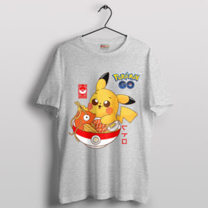 Adventure Detective Pikachu Ramen Sport Grey T-Shirt