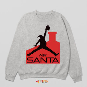 Air Santa Soaring in Christmas Sky Sport Grey Sweatshirt
