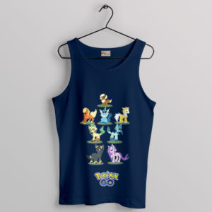 All Pokémon Eeveelutions Style Navy Tank Top