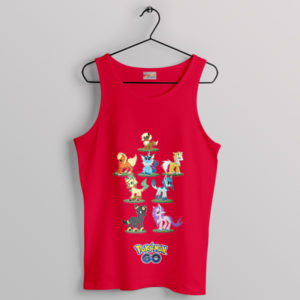 All Pokémon Eeveelutions Style Red Tank Top