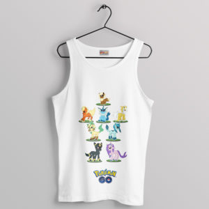 All Pokémon Eeveelutions Style White Tank Top
