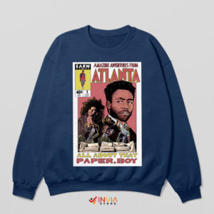 Amazing Donald Grover Paper Boi Navy Sweatshirt