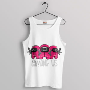 Among Us Crew Squid Game White Tank Top