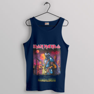 Armored Iron Mando Maiden Hunter Navy Tank Top