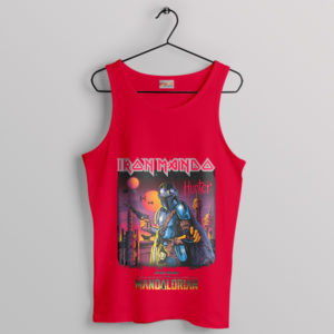 Armored Iron Mando Maiden Hunter Red Tank Top