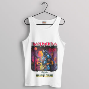 Armored Iron Mando Maiden Hunter White Tank Top