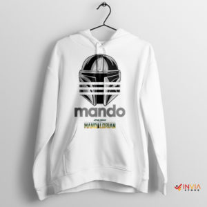 Art Adidas Three Stripes Mando Helmet White Hoodie