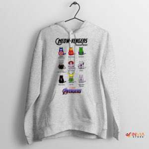 Avengers Superheroes in Kitty Mode Sport Grey Hoodie