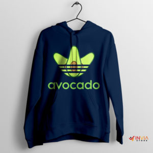 Avocado Stripes Athletic Adidas Vegan Navy Hoodie