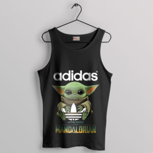 Baby Yoda Loving the Adidas Logo Tank Top