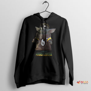 Baby Yoda's Game Day Style Pittsburgh Black Hoodie