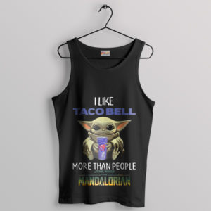 Baby Yoda's Journey to Taco Bell Black Tank Top