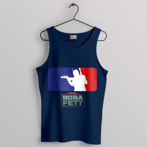 Baseball Beskar Major League Boba Fett Navy Tank Top