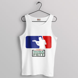 Baseball Beskar Major League Boba Fett White Tank Top
