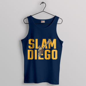 Baseball Blastoff Slam Diego Padres Navy Tank Top