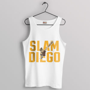 Baseball Blastoff Slam Diego Padres White Tank Top