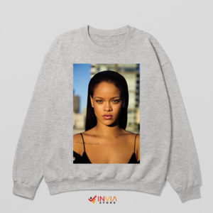 Beautiful Rihanna's Fenty Face Sport Grey Sweatshirt