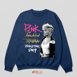 Beautiful Trauma Encore Pink Tour Navy Sweatshirt