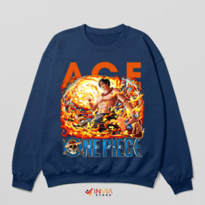 Blaze of Glory Ace's Fire Sword Navy Sweatshirt