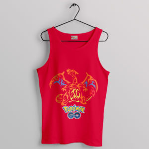 Blazing Charizard Pokemon Flames Red Tank Top