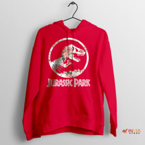 Blossoms in Time Jurassic Park Red Hoodie