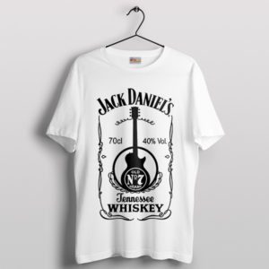 Bluesy Bourbon Beat Jack Guitar Art White T-Shirt
