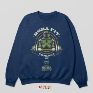 Boba Buff Bounty Hunter's Gym Navy Sweatshirt