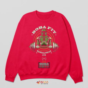 Boba Buff Bounty Hunter's Gym Red Sweatshirt