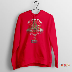 Boba Fett Galactic Gym Enforcer Red Hoodie