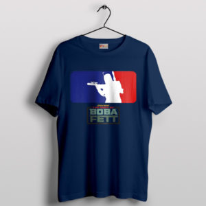 Boba's Run Major League Mandalorian Navy T-Shirt