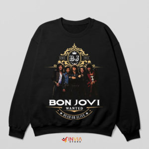 Bon Jovi Series Wanted Dead Or Live Black Sweatshirt
