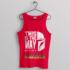 Bounty Hunter's Creed Din Djarin Helmet Red Tank Top