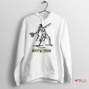 Bounty of Blooms Mandalorian Banksy White Hoodie