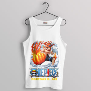 Burning Passion Ace Sword Fire White Tank Top