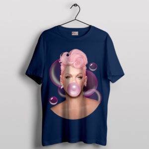 Candy Mementos Pink with Bubblegum Navy T-Shirt