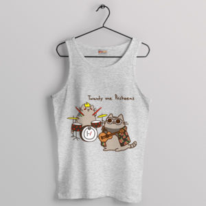 Cartoon Cat Twenty One Pusheens Sport Grey Tank Top