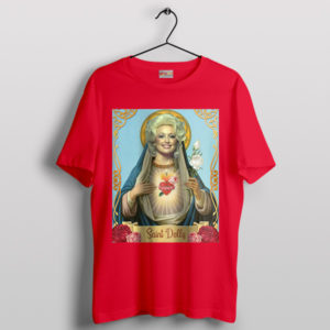 Celestial Savior Saint Dolly Parton Red T-Shirt
