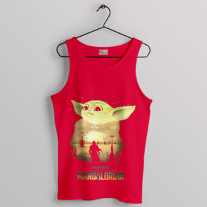 Chasing Suns with Mando and Baby Yoda Red Tank Top