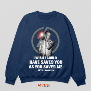 Chester Bennington Memorial Quote Navy Sweatshirt