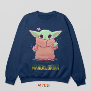 Chibi Jedi Adventure Grogu Navy Sweatshirt