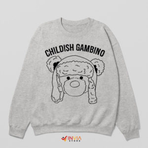 Childish Gambino's Teddy Face Sport Grey Sweatshirt