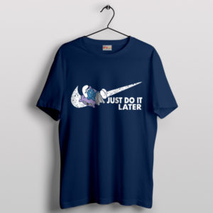 Chillin' Lazy Smurf Just Do It Later Navy T-Shirt