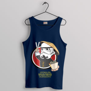 Chinese Appreciation Zen Trooper Navy Tank Top